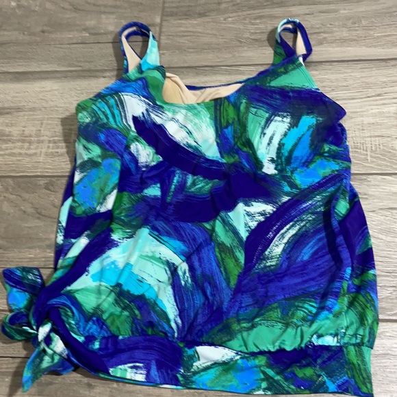 Beach Belle tankini top soft cups size 12 - Picture 5 of 9
